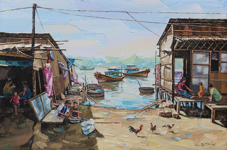 The morning in the fishing village 8