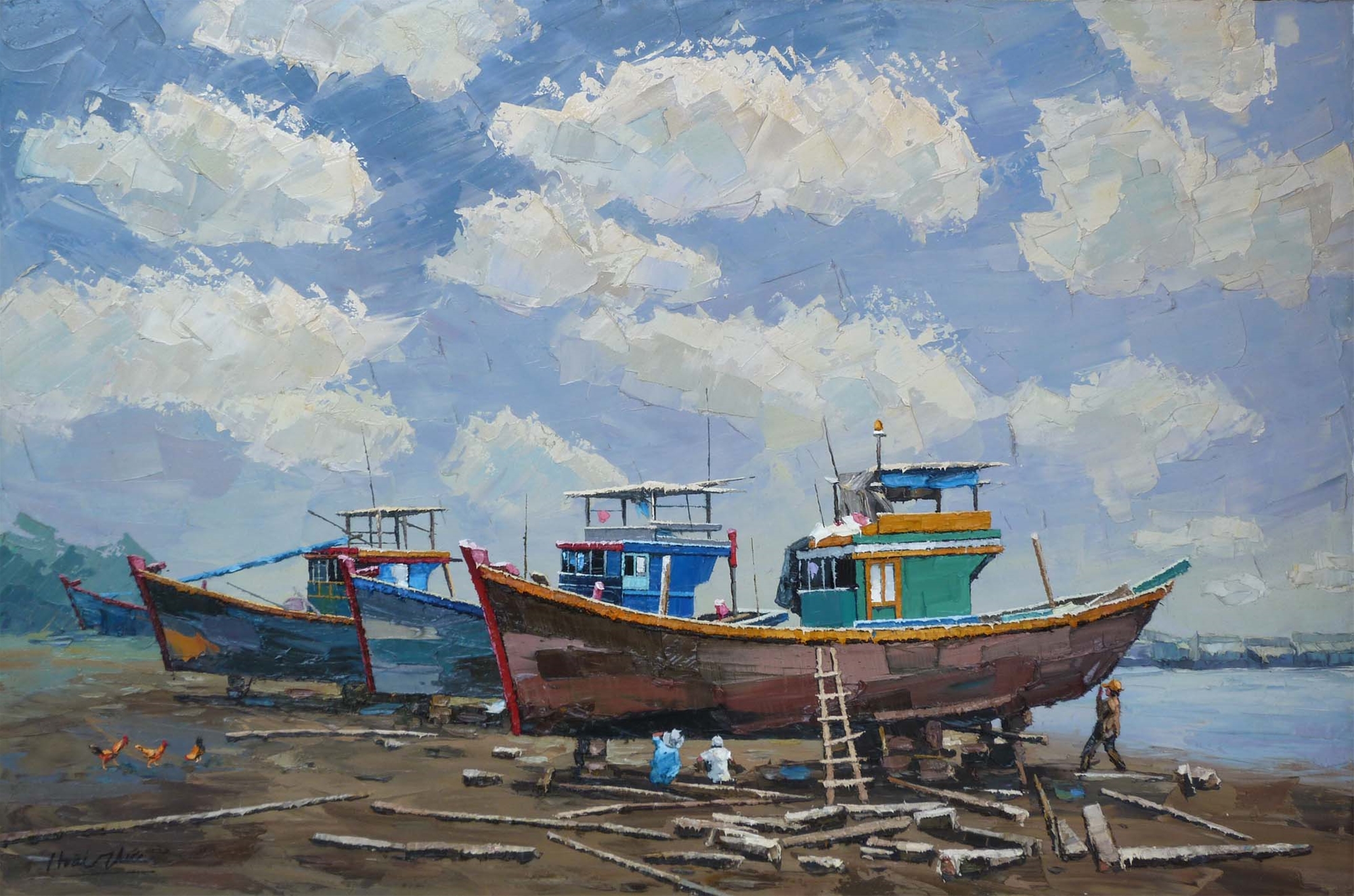 Repair of fishing boats