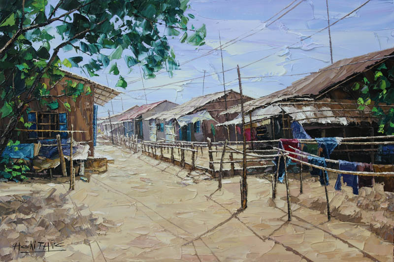 The morning in the fishing village  IV